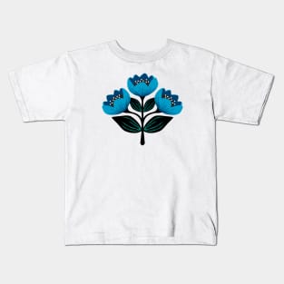 Bright blue tulips Kids T-Shirt